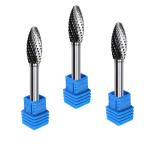 China Sf5 Carbide Rotary Burr Type Nail Drill Bit Rotary Files For Metal 1/4 Deburring Grinde manufacturer