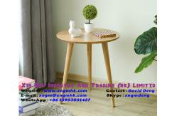 China Economical and durable round oak green paint in the living room coffee table supplier