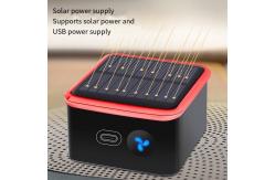 China Car Mounted Solar Air Purifier Negative Ion Ozone Dual Air Purification supplier