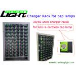 Stainess Steel Cordless Mining Lights Cap Lamp Charger Rack 30/60 Units Imput 110-240V for sale