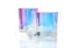 China Wholesale Custom Unique Frosted Glass Candle Jars With Metal Lids supplier