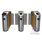 zk access reader Half height or Full High Turnstile Retractable Glass Barrier , speed gate for indoor theater for sale