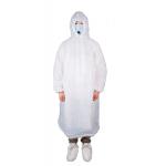 Disposable Adult Use PE Raincoat With Long Sleeves And Hood For Rainy Day for sale