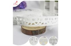 China Fashion Water Soluble Bilateral Polyester Lace Trims Edge Ribbon For Home Textiles supplier