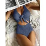 Ladies One-Piece Swimsuit Sexy Color  Bikini Hot Spring Swimming Dress Woman tie style bikni summer swimsuit  new style for sale