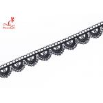 Durable Quality 4 Cm Popular Milk Yarn Voile Embroidered Embroidery Hollow Out Black Lace for Casual Dress for sale