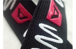 China Smooth Feel Shiny Surface Jacquard Elastic Band With Screen Printing Silicon Logo supplier