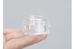 China Empty Transparent Square Plastic Containers With Lids 3 / 5 / 10g supplier