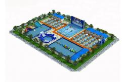 China Big Inflatable Water Park For Adults / Blow Up Water Slide With Pool supplier