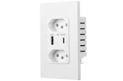 China Standard Grounding Brazil USB Power Socket 10A Safe Charging supplier