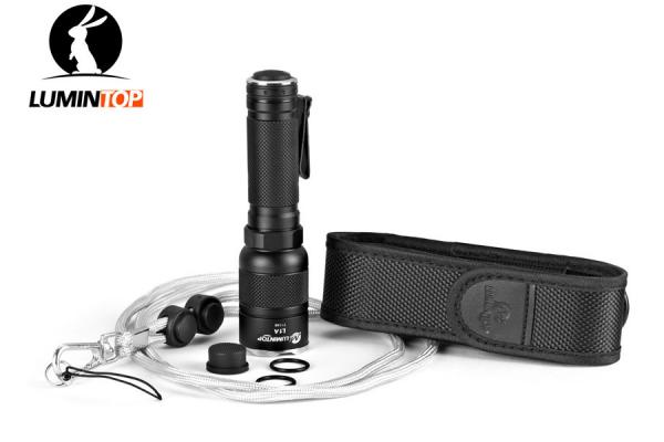 Black Custom Logo Flashlights With Tail Switch , Powerful Promotional LED Flashlights