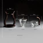 Heat Resistant 350ml Borosilicate Clear Glass Teapot