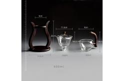 China Heat Resistant 350ml Borosilicate Clear Glass Teapot supplier