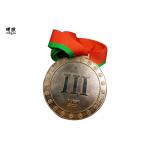 Red Bronzed Brass Award Coins Medallions For Champion , Customized for sale