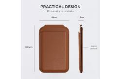 China PU Leather MagSafe Wallet Stand Customizable With Embossed Or UV Print Logo supplier