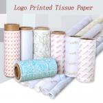 Eco Friendly 50*75cm Custom Logo Printed Tissue Paper For Packing Clothes for sale
