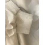 Two Sides Insert Pocket Dustcoat White Rib Knit Cuff Work Clothes