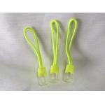 Novelty Transparent Rubber Zipper Puller With Woven Fabric String for sale