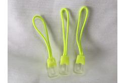 China Novelty Transparent Rubber Zipper Puller With Woven Fabric String supplier