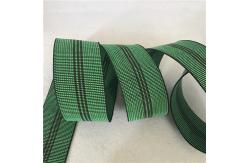 China Width 50mm Green Elastic Webbing with 4 black lines PE webbing supplier