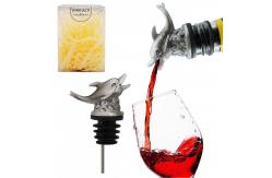 China Stainless Steel Animal Wine Pourer Silver Dolphin Liquor Pourer For Bar supplier