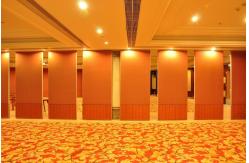 China Wooden Surface Sliding Movable Partition Walls , Hotel Folding Room Divider supplier