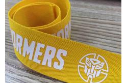 China Silk Screen Printed Webbing Woven Tape With Customized Pattern Poly Band supplier