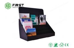 China 4 Tiers Foldable Cardboard Tabletop Display Custom Printing For Books Promotion supplier