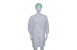China Non Woven Fabric/SMS/Tyvek Velcro Lab Coat Medical Disposable Work Clothes supplier