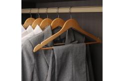 China Eco Friendly Wooden Coat Hangers In Bulk For Clothes Non Slip supplier