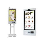 21.5 Inch Self Service Ordering Kiosk , Cashier Cash Acceptor Machine Payment Kiosks for sale