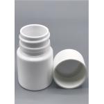 30ml White Plastic Pill Bottles With Lid , Round Empty Capsule Bottles  for sale