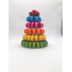 6 Tier White 1mm Plastic Macaron Packaging Macaron Wedding Display for sale