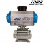 Three-Piece Pneumatic Ball Valve For Automatic Operation for sale