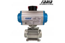 China Three-Piece Pneumatic Ball Valve For Automatic Operation supplier