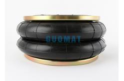 China Double Convoluted Rubber Air Spring Guomat 12X2 Industrial Air Bag With Flange Ring supplier