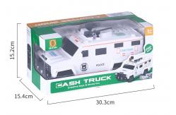 China Customized Robotic Police Car Coin Bank With  Finger Print Plastic Money Box supplier
