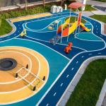 2 Layer EPDM Surface Poured Rubber Playground Flooring Epdm Scraps Material for sale