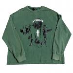 Custom Print Logo Graphic Tee Top Screen Printed Streetwear Vintage Long Sleeve T-shirts for Men for sale