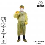 Polypropylene pPE Sterile Disposable Gowns Non-Hazardous Yellow Disposable Gowns for sale