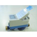 IC Card Prepaid Water Meter , Horizontal Water Smart Meter With LCD Display for sale