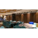 Leather Surface MDF Board Operable Office Partiton Wall Sliding Folding Ceiling System