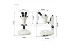 China 8x - 50x Trinocular Stereo Zoom Microscope with Track Stand LED Light A23.1501 supplier