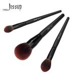 Jessup 3pcs Face Makeup Brush Se Black Shimmer Collection Powder Brush Private Label Makeup Brush Vendors T274 for sale