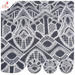 China Wholesale Embroidery Knitted Lace Tulle Polyester Guipure Cord Lace Fabric For Wedding Dress manufacturer