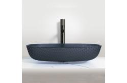 China Countertop Mounted Bathroom Wash Basins Melon Shape Glass Vessel Sinks supplier