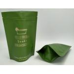 Customer ' S Logo Gold Green Stand Up Pouch With PET / AL / PE  Material for sale