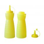 500ml Yellow Pear Shaped Soy Sauce Bottle PP Products 6 * 20 cm for sale