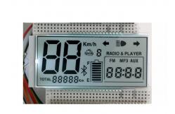 China 7 Segments HTN Monochrome LCD Display For Instrument With Zebra Connector supplier
