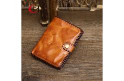 China 5.8 Inches Length Genuine Leather Purse Standard Width For Business Meeting supplier